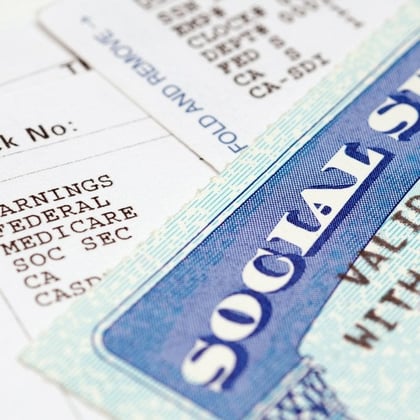 A Social Security card