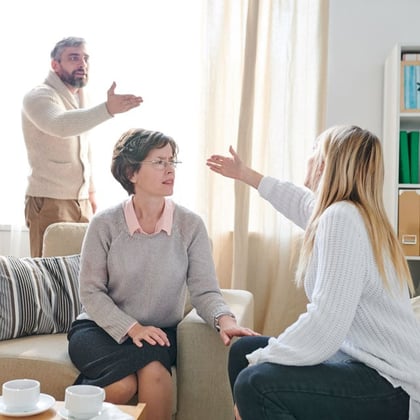 Family arguing